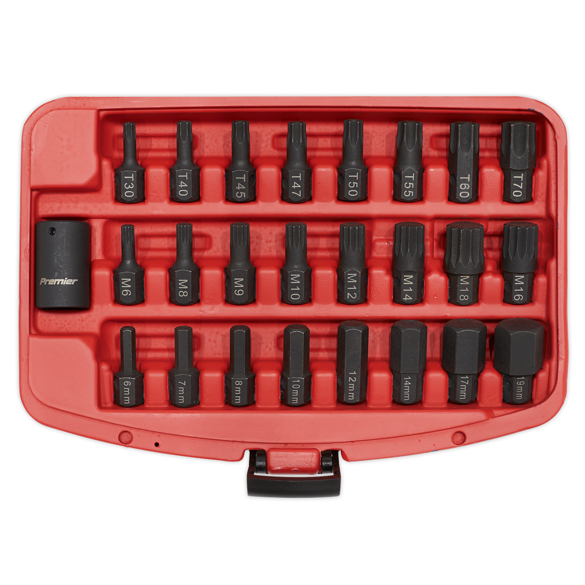 Sealey 25pc 1/2"Sq Drive Impact TRX-Star*/Hex/Spline Bit Set AK5612