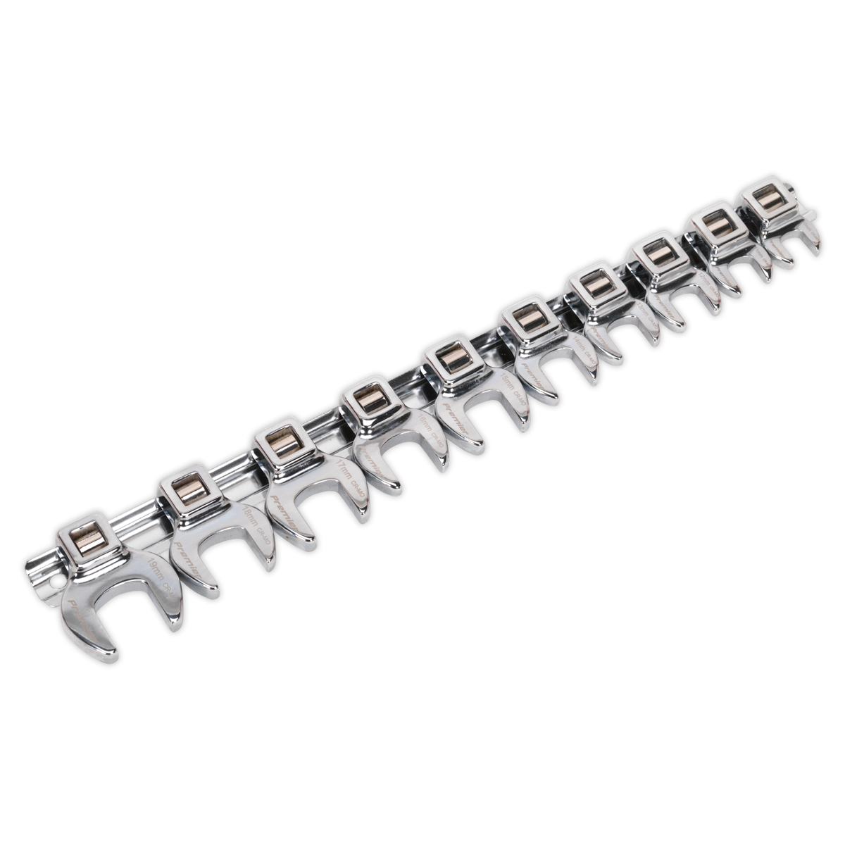 Sealey 10pc 3/8"Sq Drive Crow's Foot Spanner Set AK5989