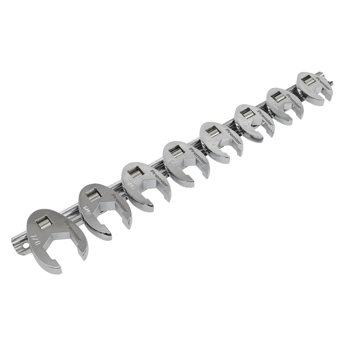 Sealey 8pc 3/8"Sq Drive Crow's Foot Spanner Set - Imperial AK599