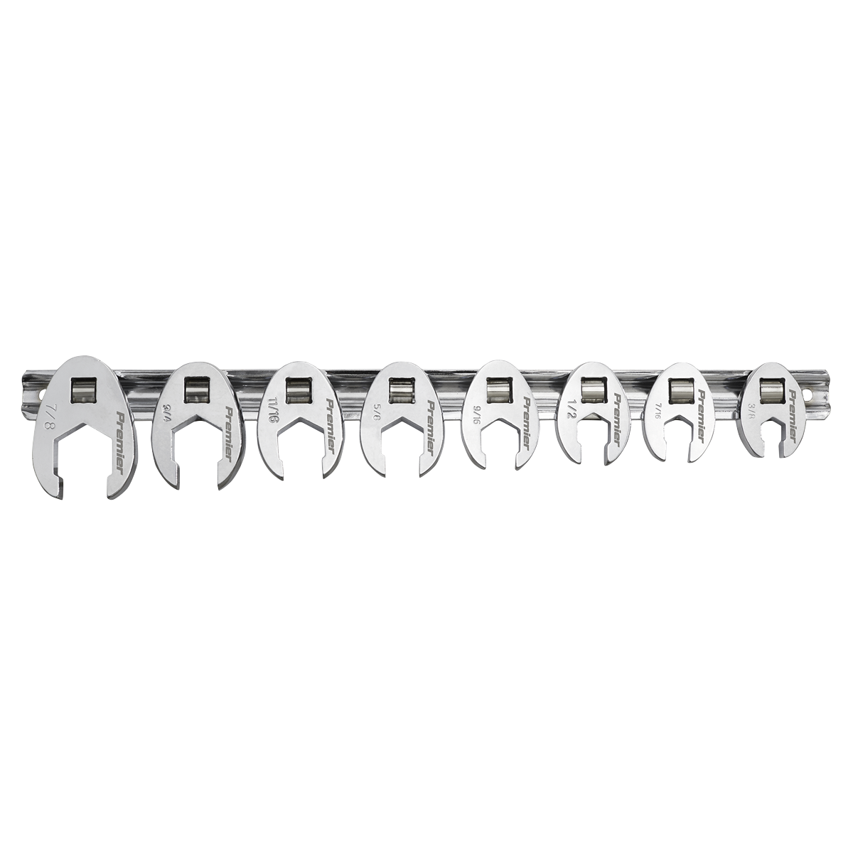 Sealey 8pc 3/8"Sq Drive Crow's Foot Spanner Set - Imperial AK599