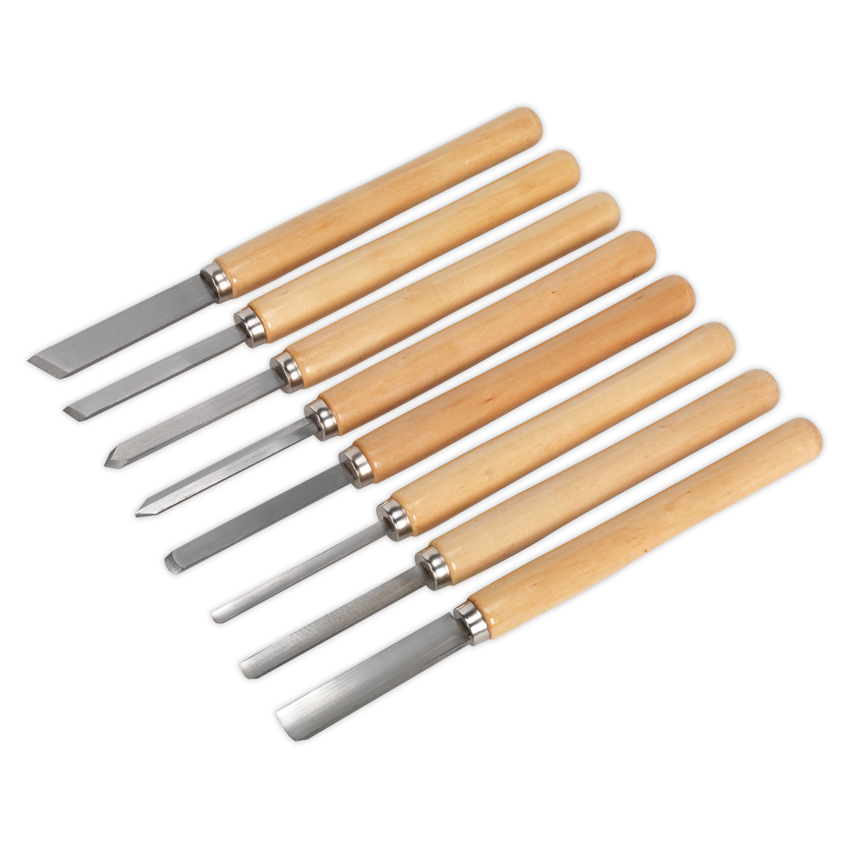 Sealey 8pc Wood Turning Chisel Set AK60/8
