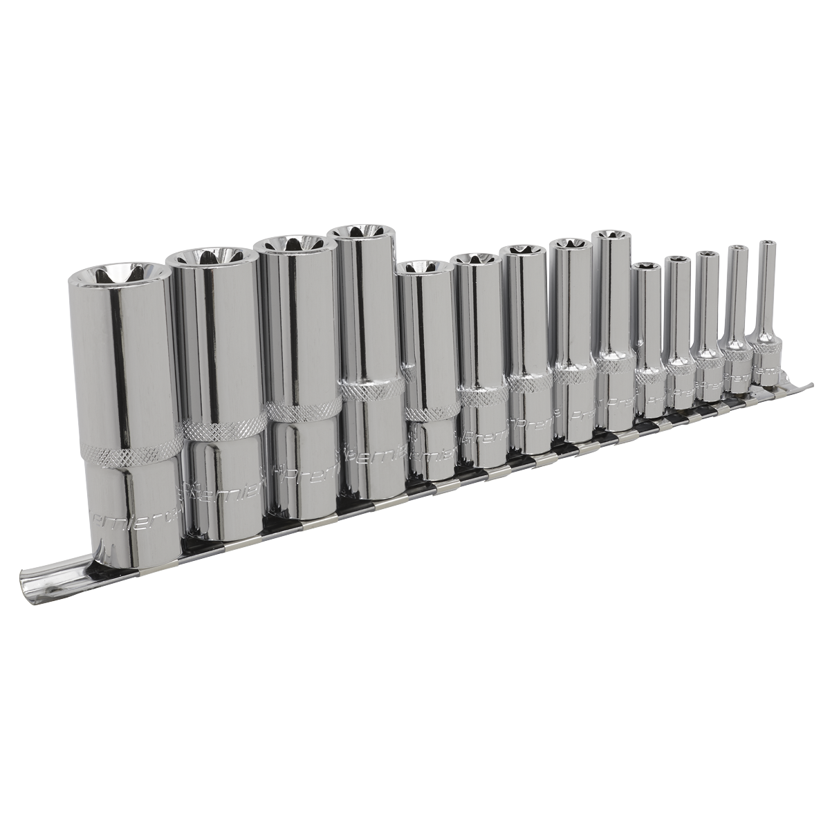 Sealey 14pc 1/4", 3/8" & 1/2"Sq Drive Deep TRX-Star* Socket Set - E4-E24 AK6114