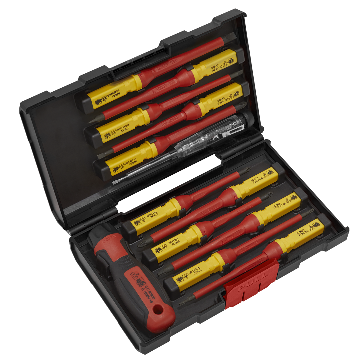 Sealey 13pc Interchangeable Screwdriver Set - VDE Approved AK6128
