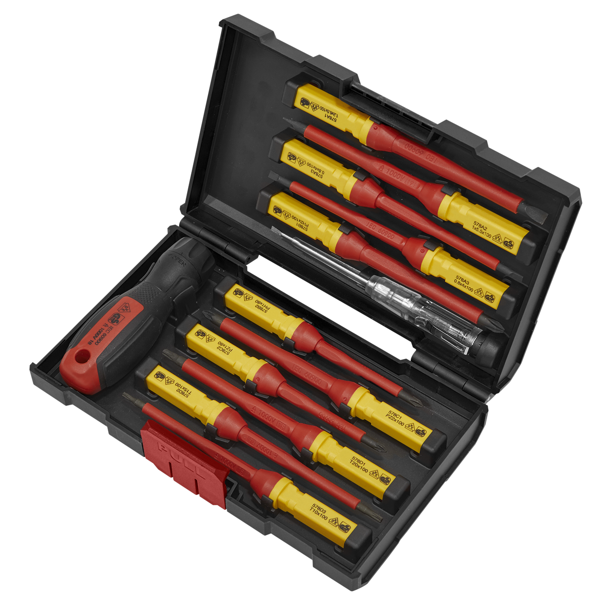 Sealey 13pc Interchangeable Screwdriver Set - VDE Approved AK6128