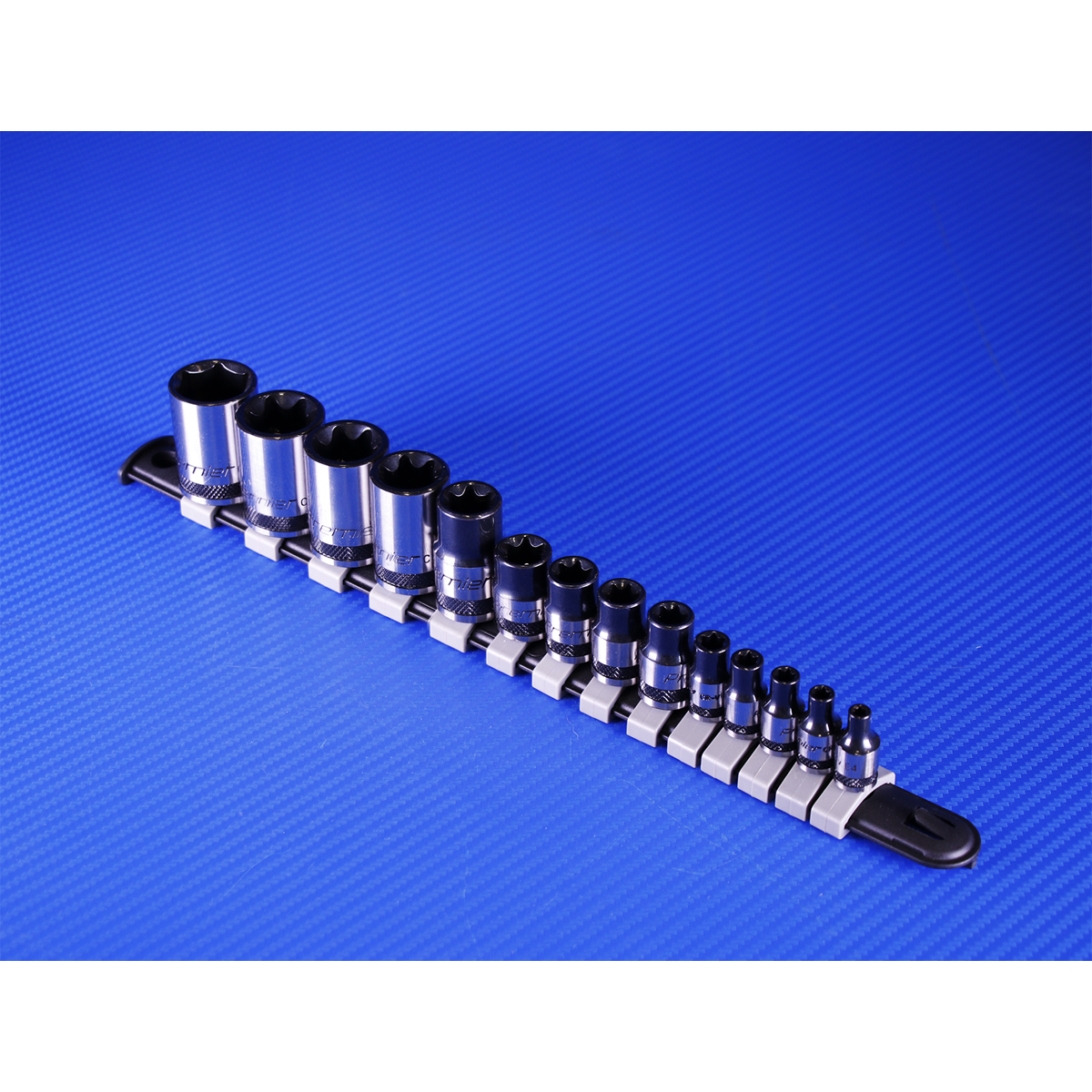 Sealey 14pc 1/4", 3/8" & 1/2"Sq Drive TRX-Star* Socket Set - E4-E24 - Black Series AK618B