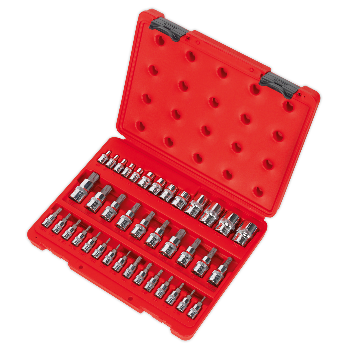 Sealey 38pc 1/4", 3/8" & 1/2"Sq Drive TRX-Star* Socket & Security Socket Bit Set AK6197