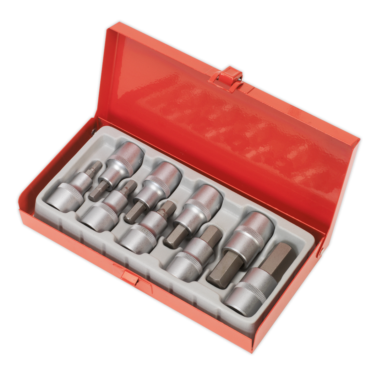 Sealey 9pc 1/2"Sq Drive Hex Socket Bit Set AK620