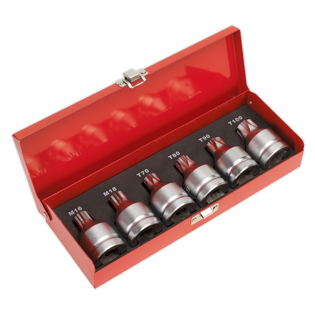 Sealey 6pc 3/4"Sq Drive Security TRX-Star* & Security Spline Socket Bit Set AK6218