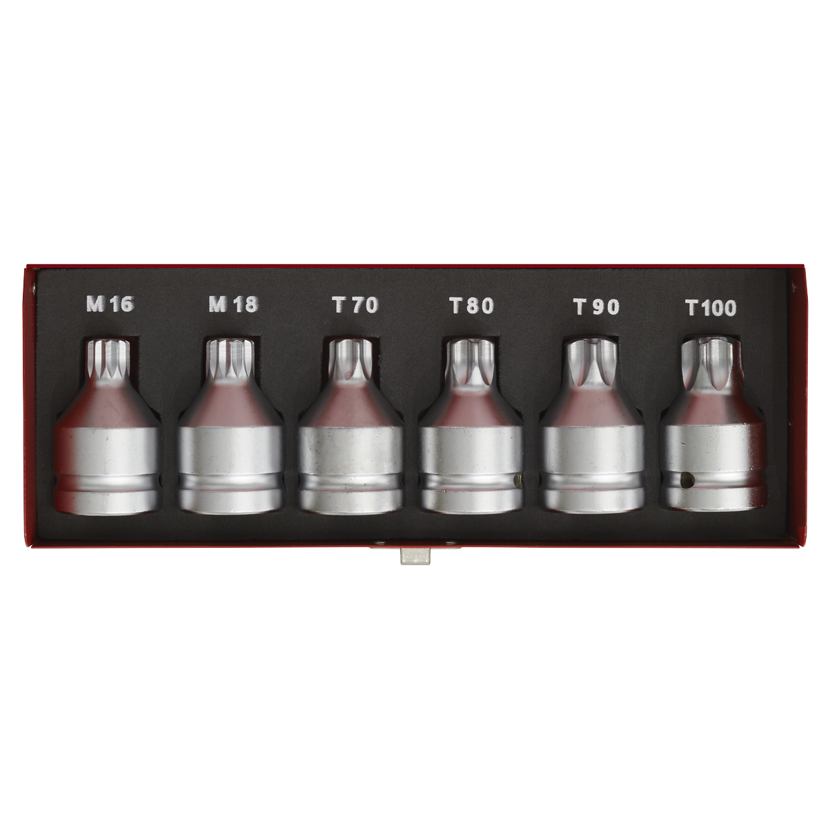 Sealey 6pc 3/4"Sq Drive Security TRX-Star* & Security Spline Socket Bit Set AK6218