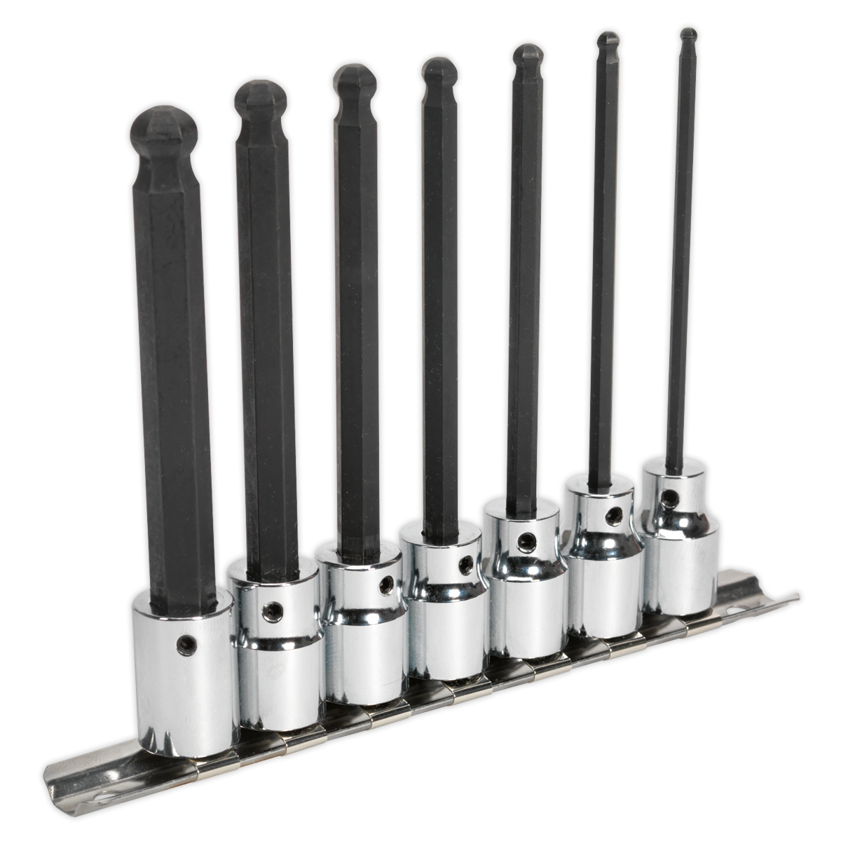 Sealey 7pc 3/8"Sq Drive Ball-End Hex Socket Bit Set AK62256