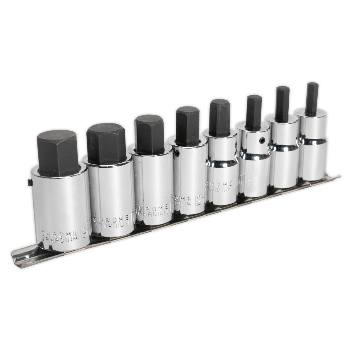 Sealey 8pc 1/2"Sq Drive Hex Socket Bit Set AK62258