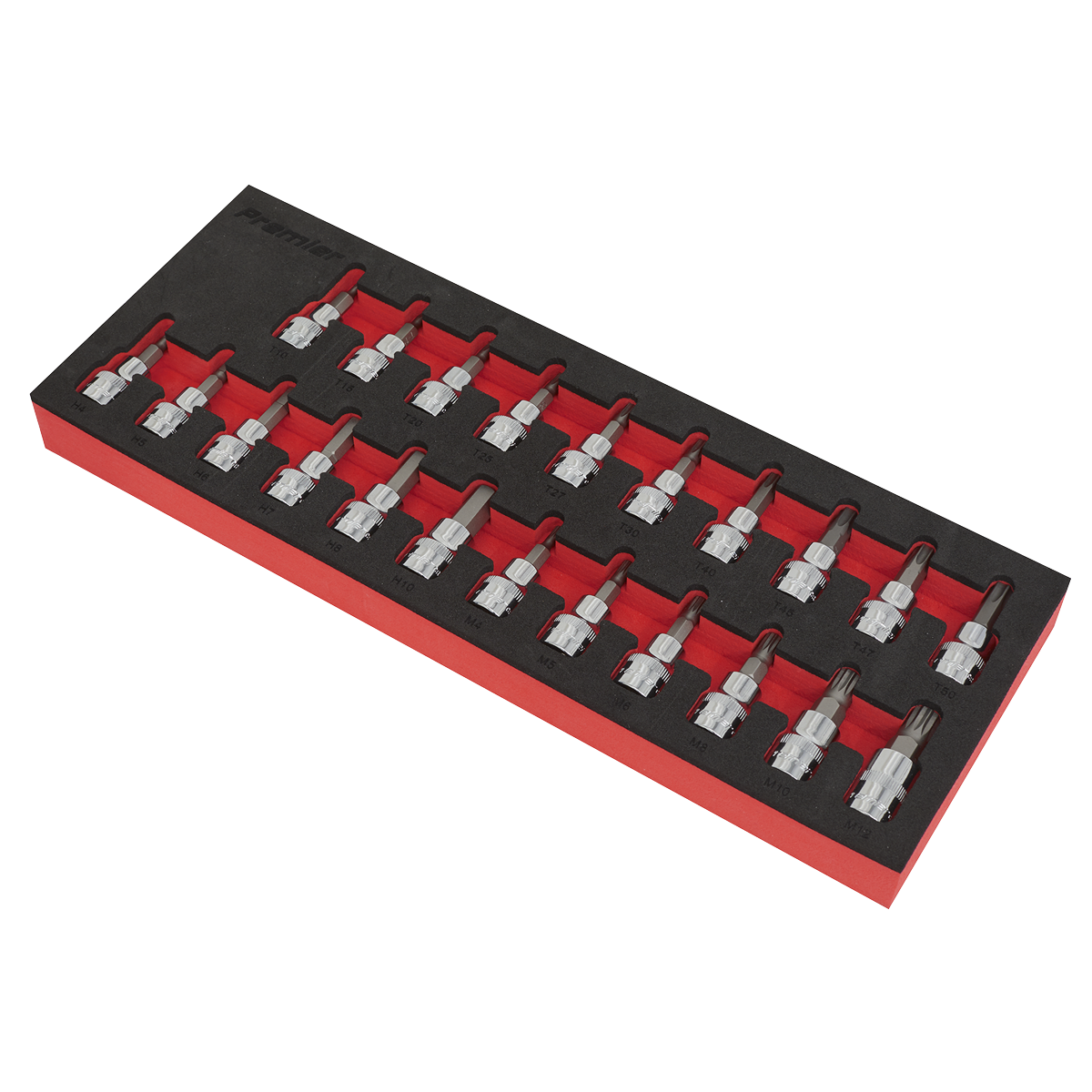 Sealey 22pc 3/8"Sq Drive TRX-Star*/Hex/Spline Socket Bit Set AK6243