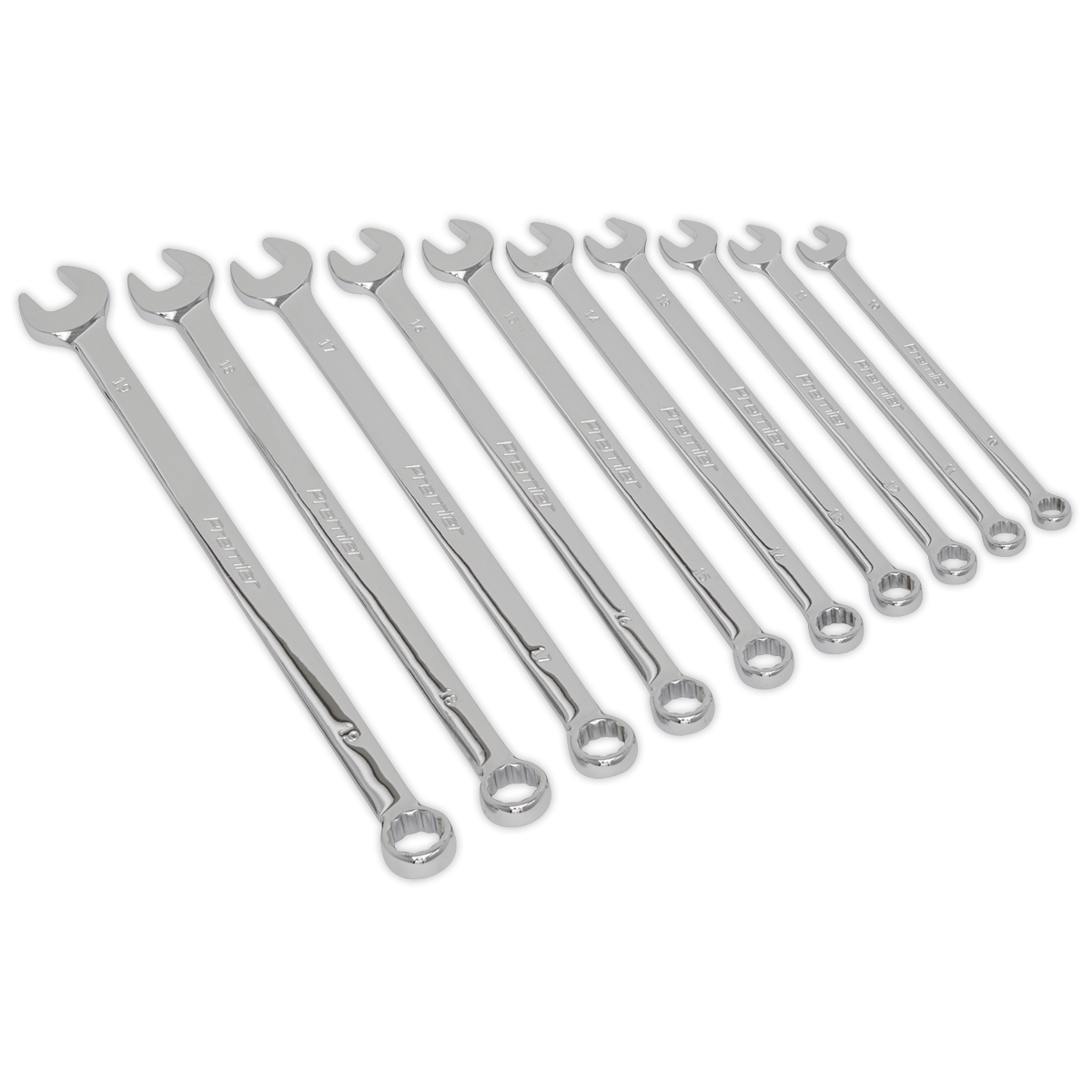 Sealey 10pc Extra-Long Combination Spanner Set AK6310