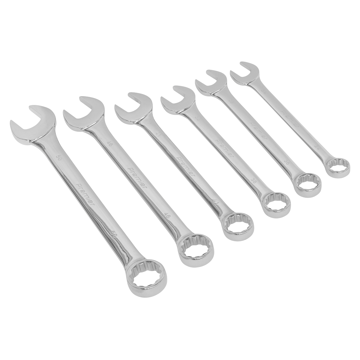 Sealey 6pc Super Jumbo Combination Spanner Set AK6324