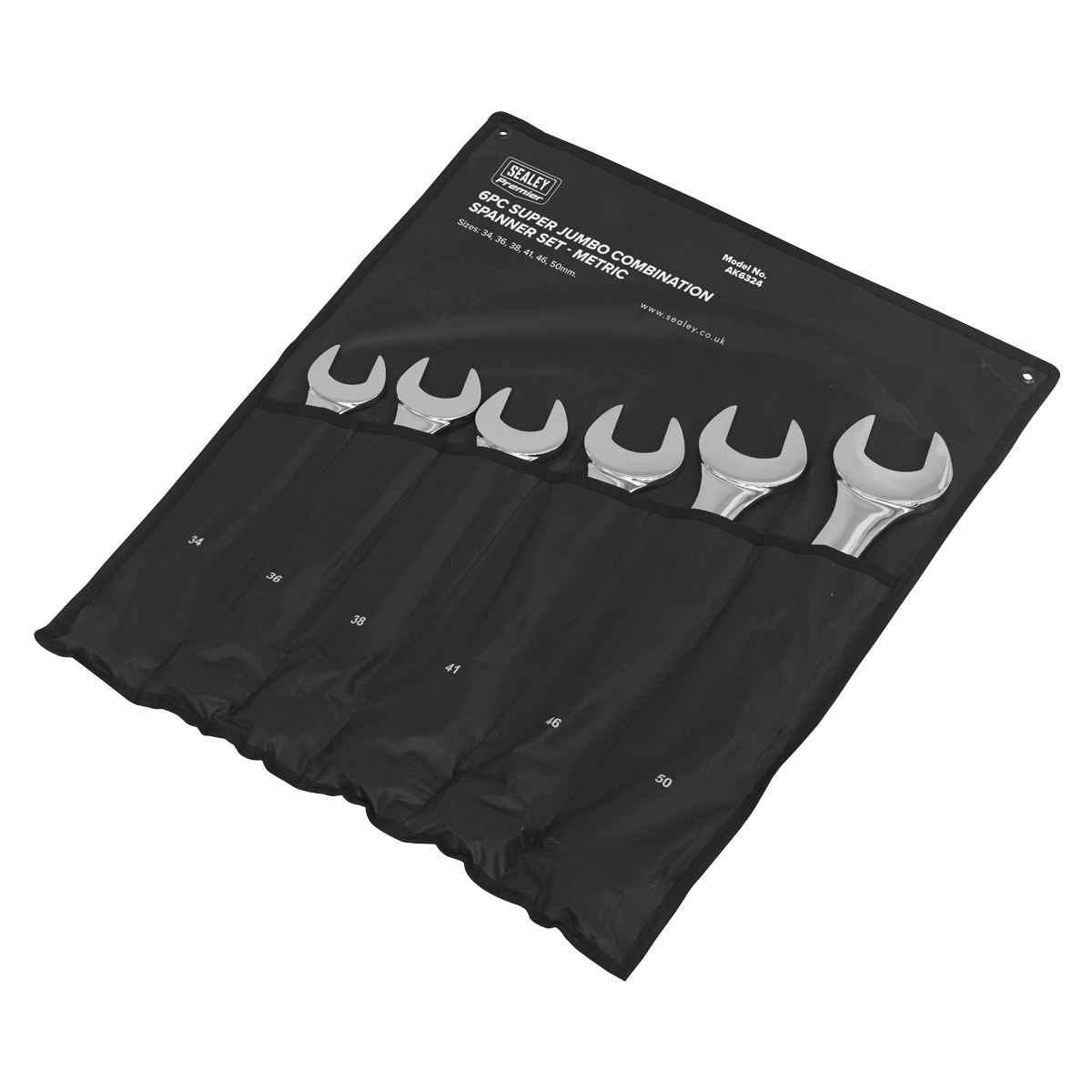 Sealey 6pc Super Jumbo Combination Spanner Set AK6324
