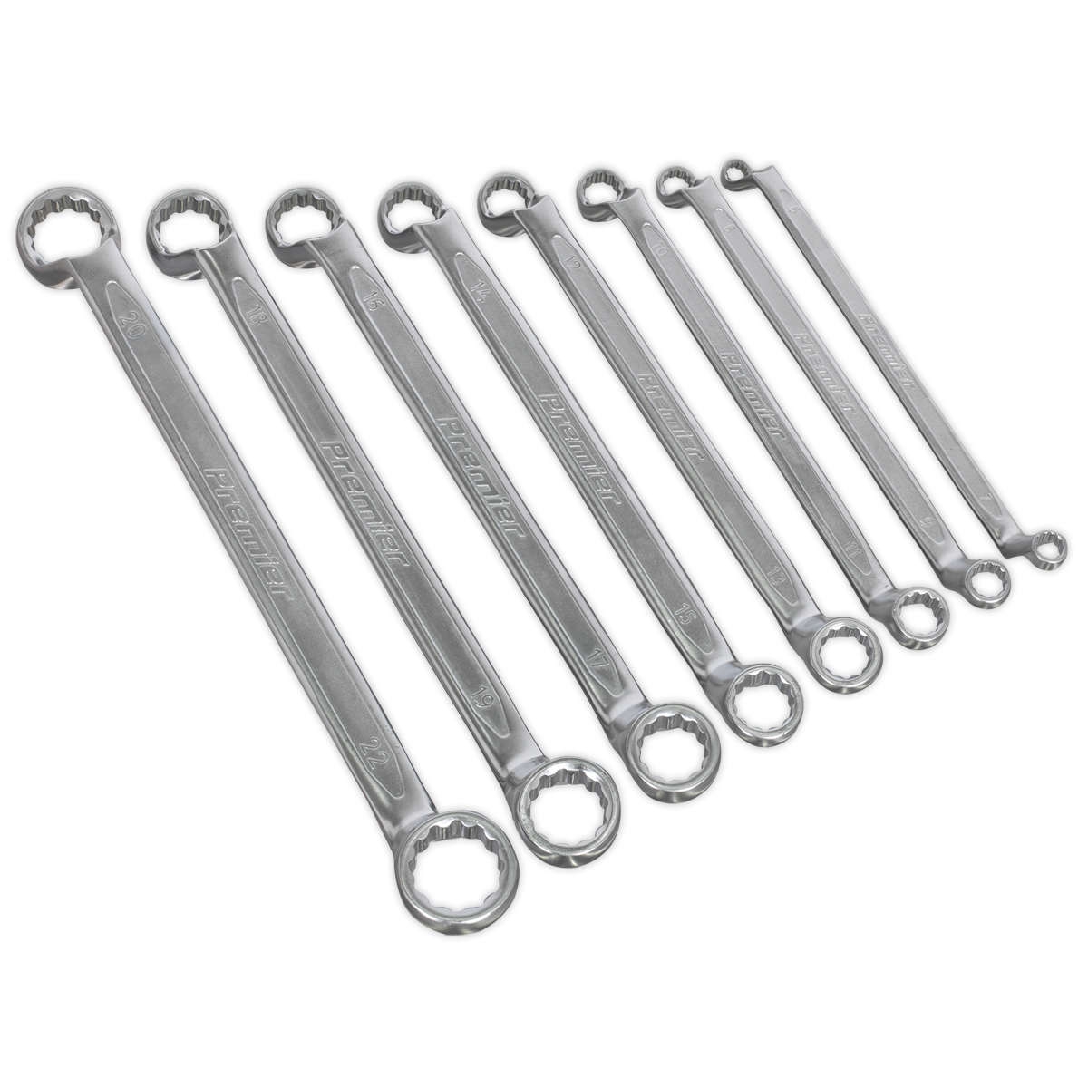 Sealey 8pc Offset Double End Ring Spanner Set AK63257