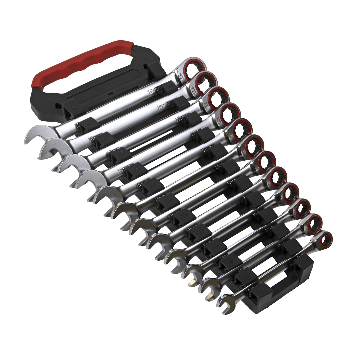 Sealey 12pc Combination Ratchet Spanner Set - Platinum Series AK63940