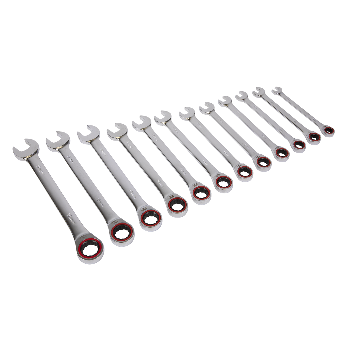 Sealey 12pc Combination Ratchet Spanner Set - Platinum Series AK63940