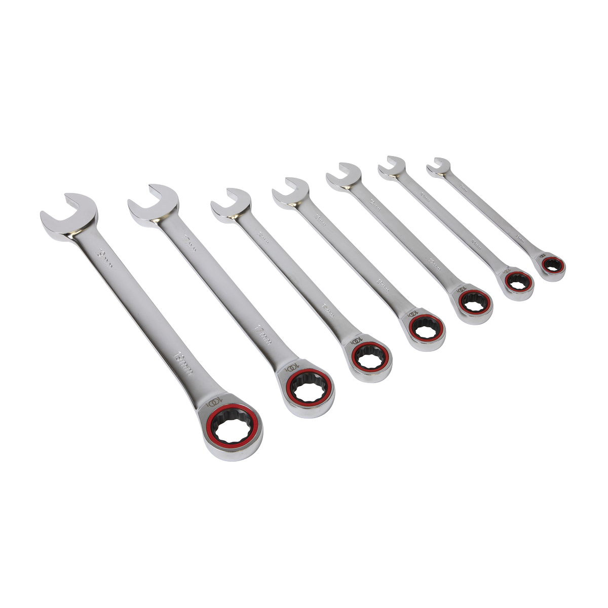 Sealey 7pc Combination Ratchet Spanner Set - Platinum Series AK63941