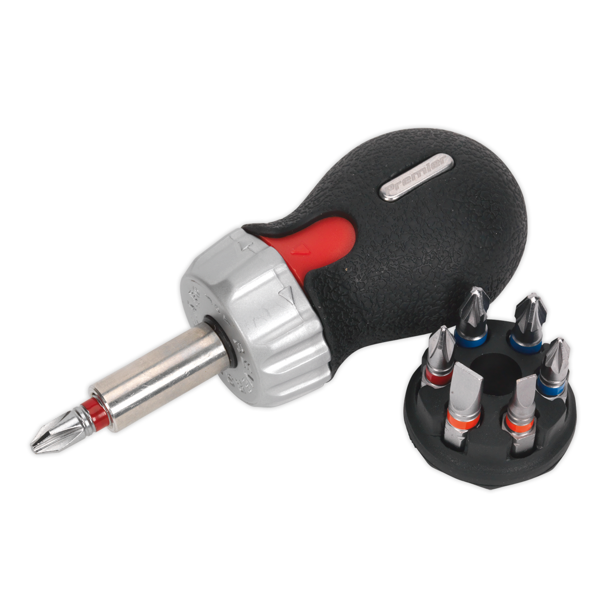 Sealey 8pc Fine Tooth Stubby Ratchet Screwdriver Set - Platinum Series AK64908