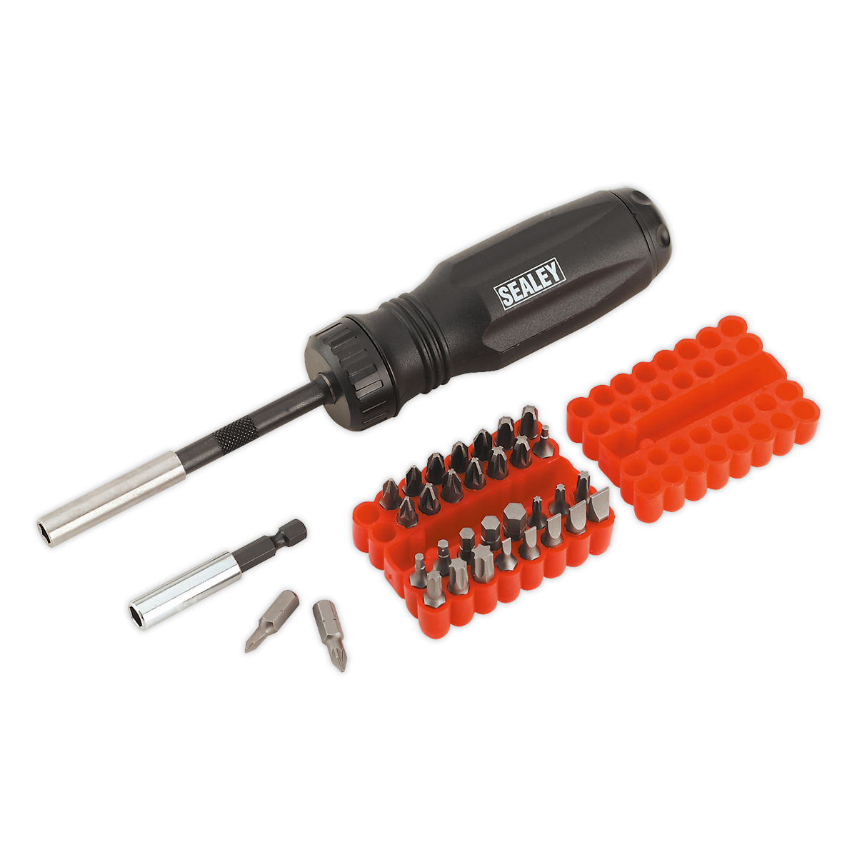 Sealey 34pc Gearless Ratchet Screwdriver Set AK6498