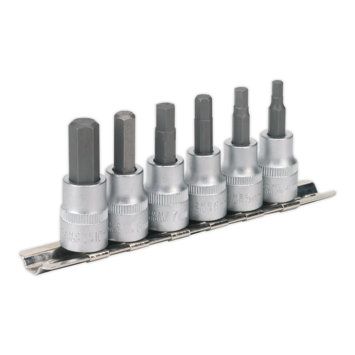 Sealey 6pc 3/8"Sq Drive Hex Key Socket Bit Set AK656