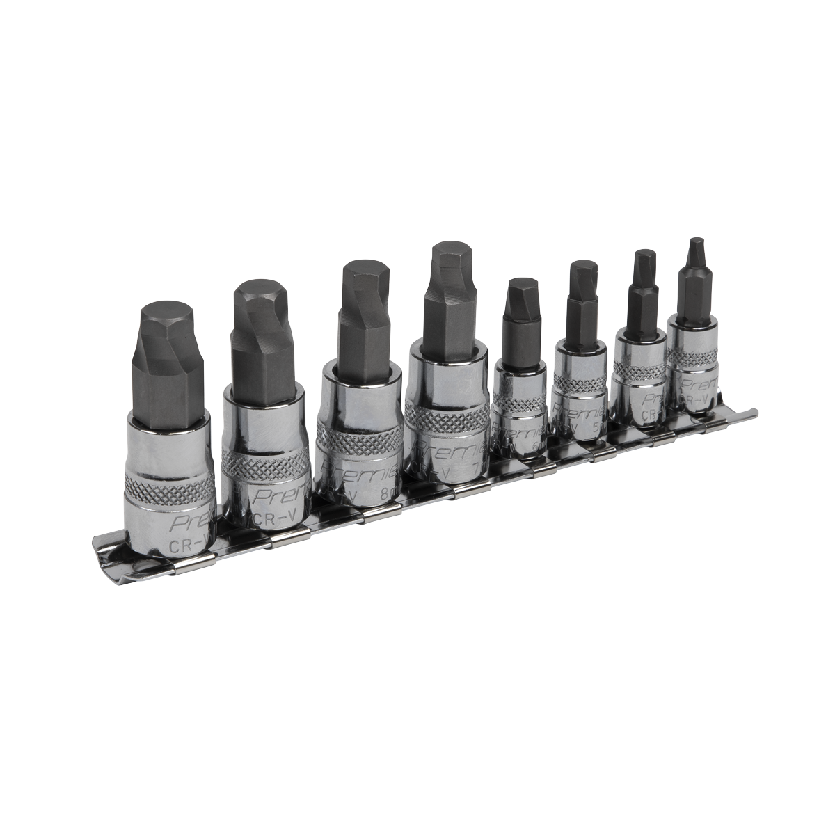 Sealey 8pc 1/4" & 3/8"Sq Drive Lock-On™ Hex Socket Bit Set AK65600