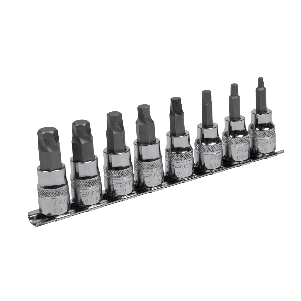 Sealey 8pc 3/8"Sq Drive Lock-On™ Hex Socket Bit Set AK65601