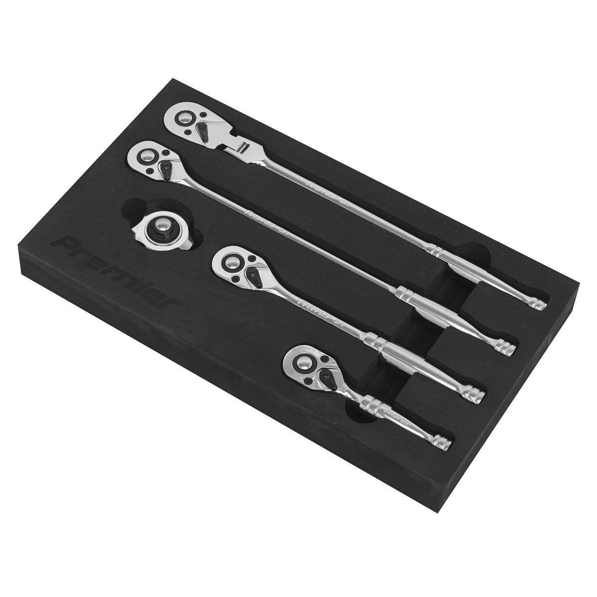 Sealey 5pc 3/8"Sq Drive Master Ratchet Wrench Set - Flip Reverse AK667238M
