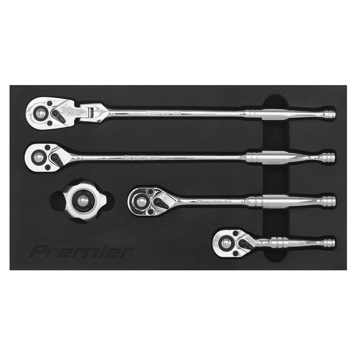 Sealey 5pc 3/8"Sq Drive Master Ratchet Wrench Set - Flip Reverse AK667238M