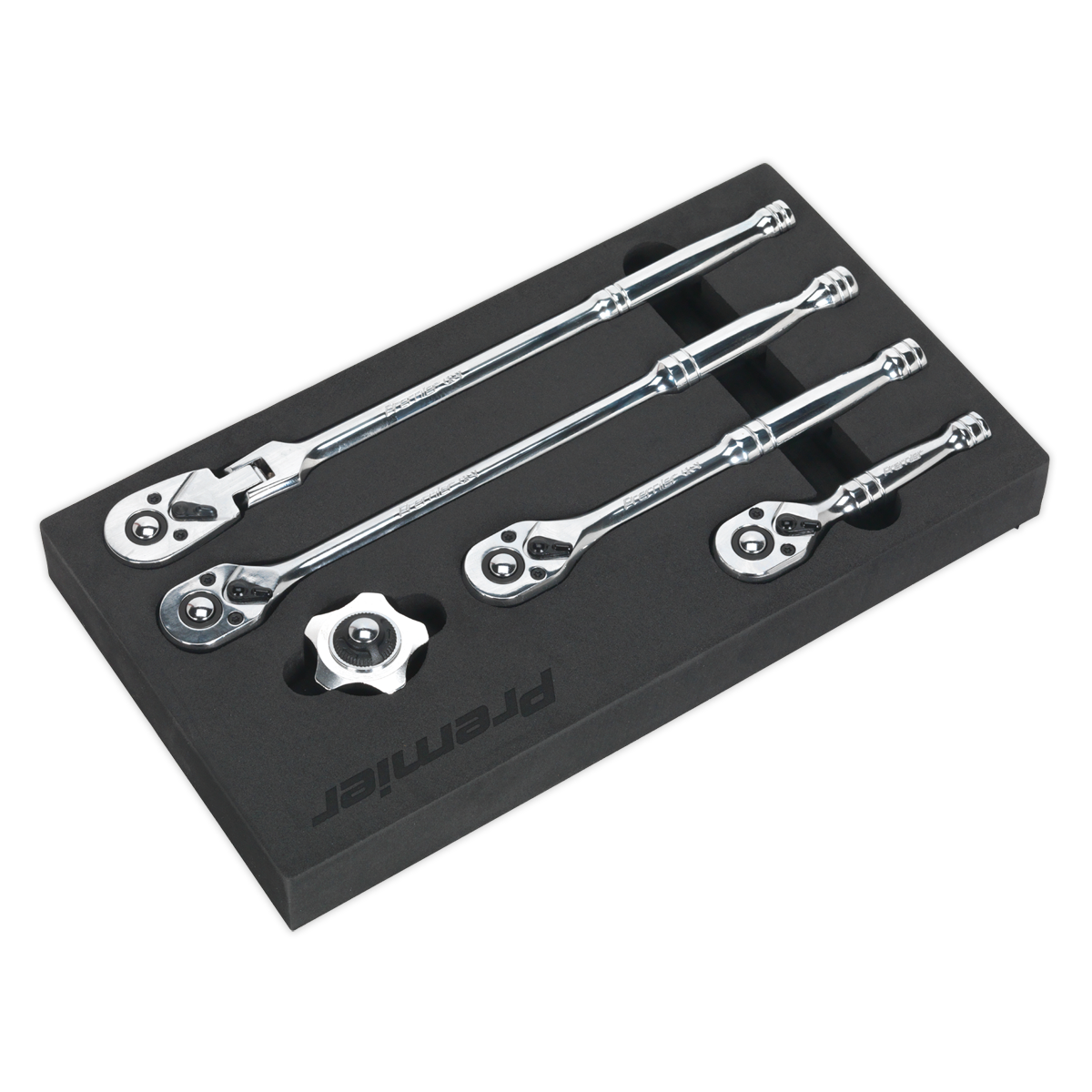 Sealey 5pc 3/8"Sq Drive Master Ratchet Wrench Set - Flip Reverse AK667238M