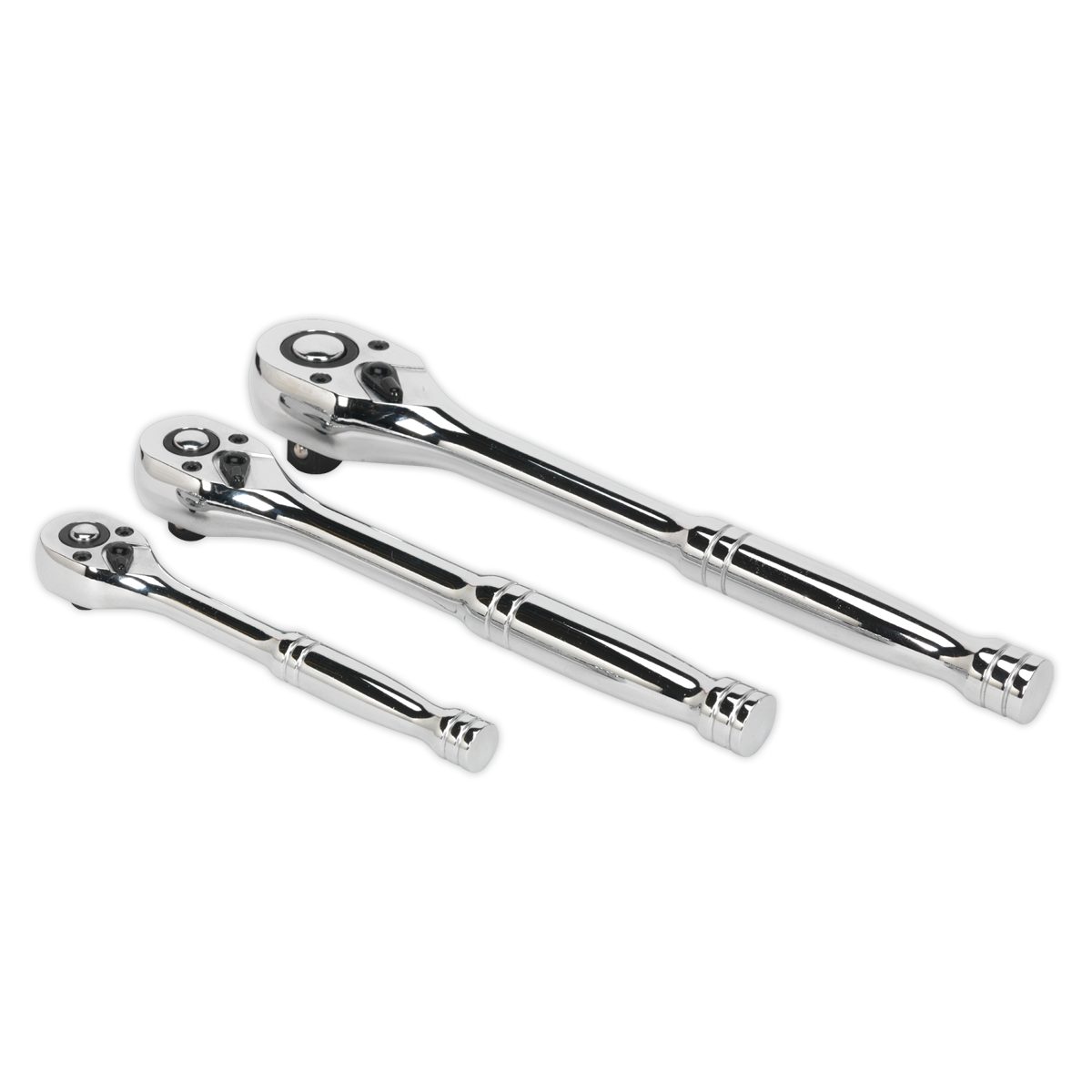 Sealey 3pc Ratchet Wrench Set - Flip Reverse AK6672