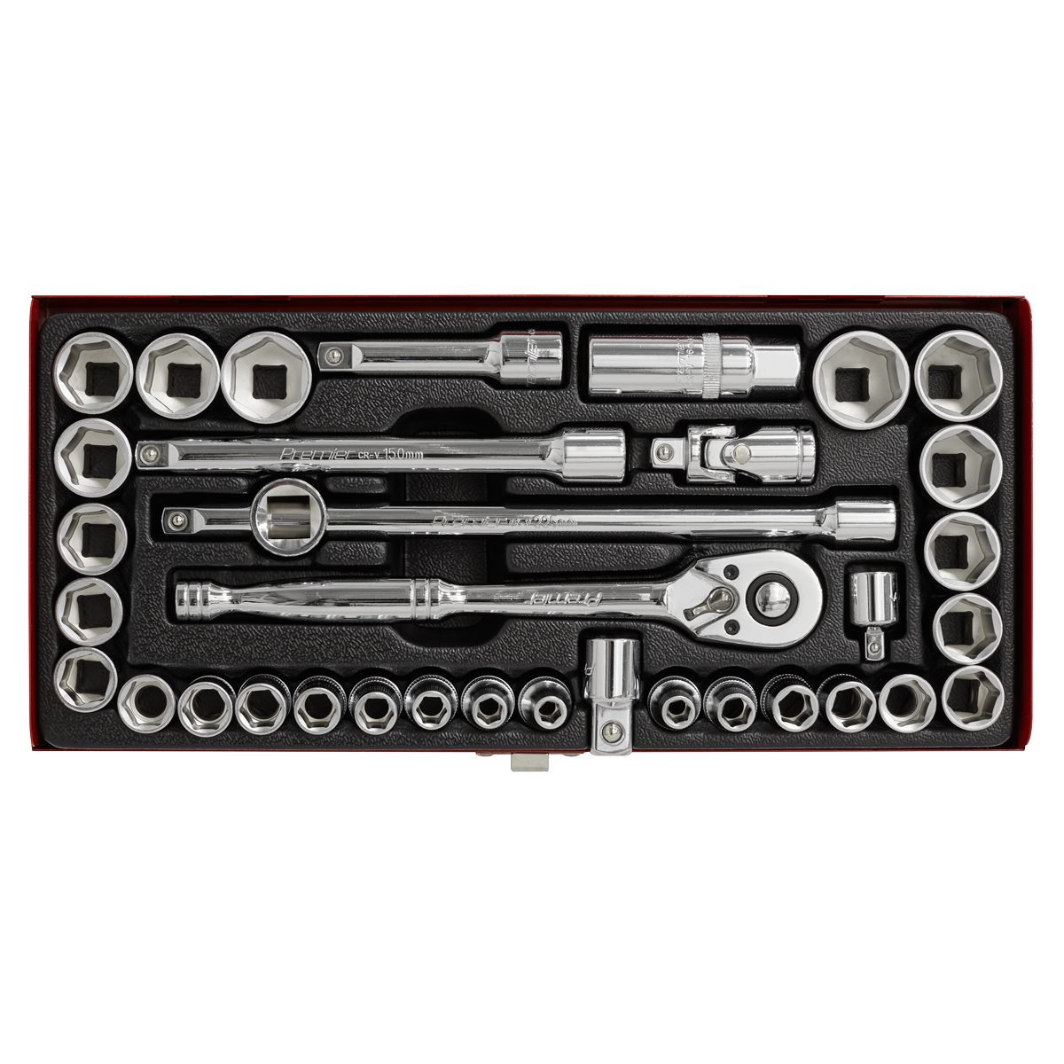 Sealey 35pc 3/8"Sq Drive Socket Set - Metric/Imperial AK691