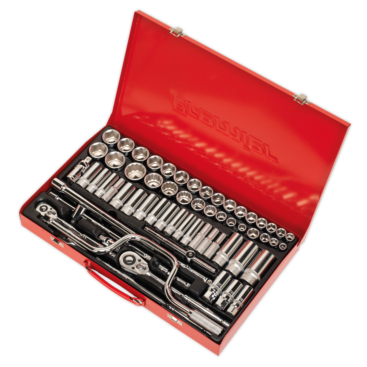Sealey 64pc 3/8" & 1/2"Sq Drive Socket Set - Metric/Imperial AK694