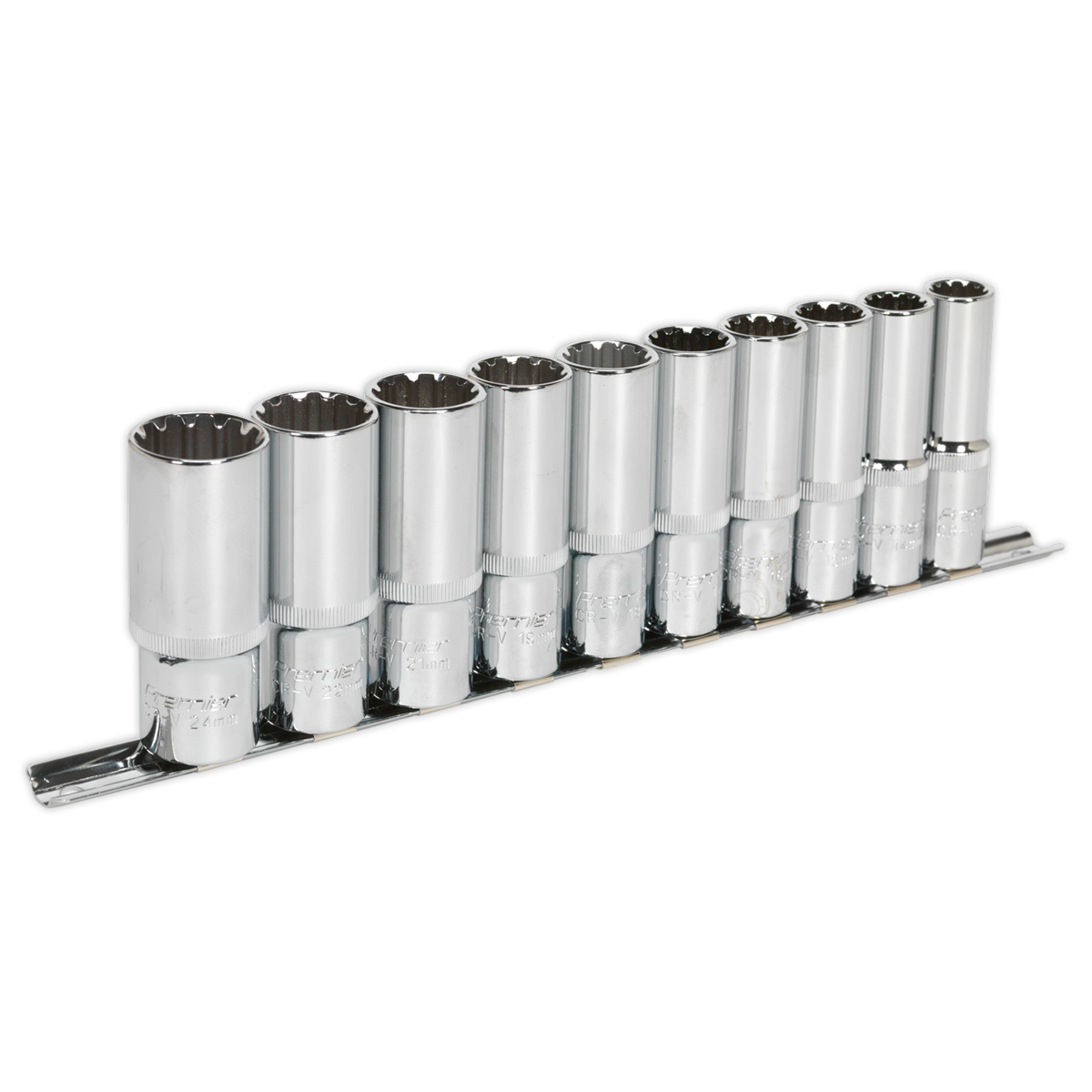 Sealey 10pc 1/2"Sq Drive Total Drive® Deep Socket Set AK70610D