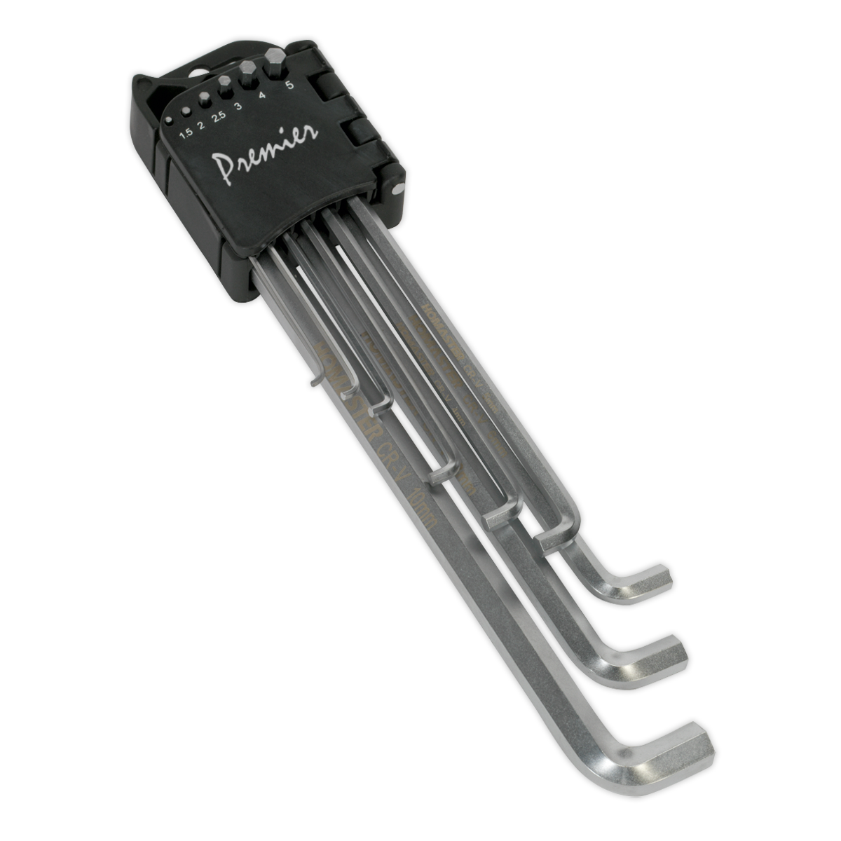 Sealey 9pc Stubby Element Extra-Long Hex Key Set AK7174