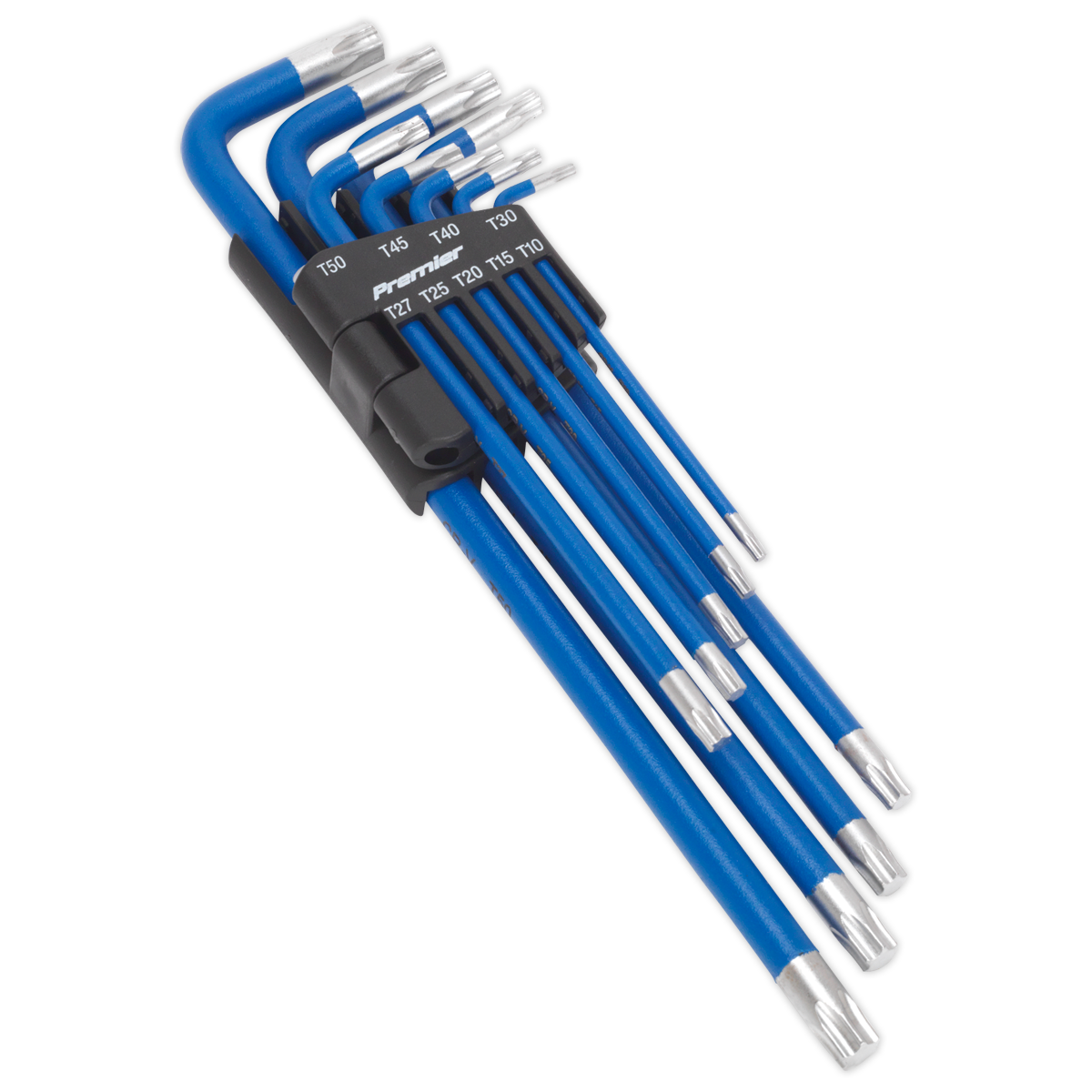 Sealey 9pc Anti-Slip Extra-Long TRX-Star* Key Set - Display Box of 10 AK7184
