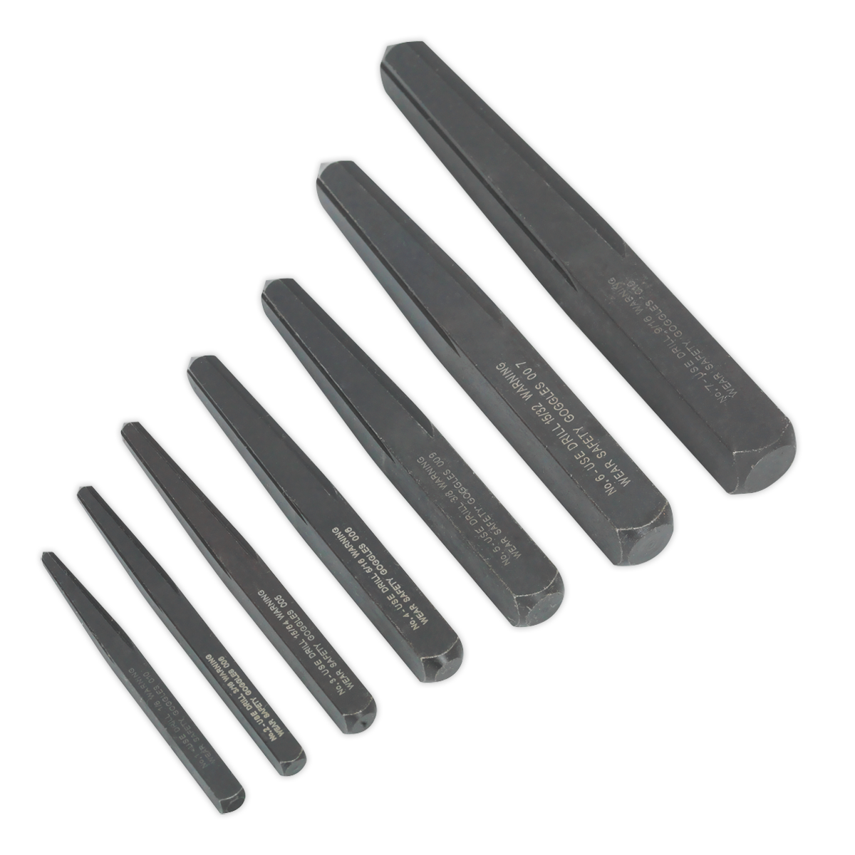 Sealey 7pc Square Type Screw Extractor Set AK720