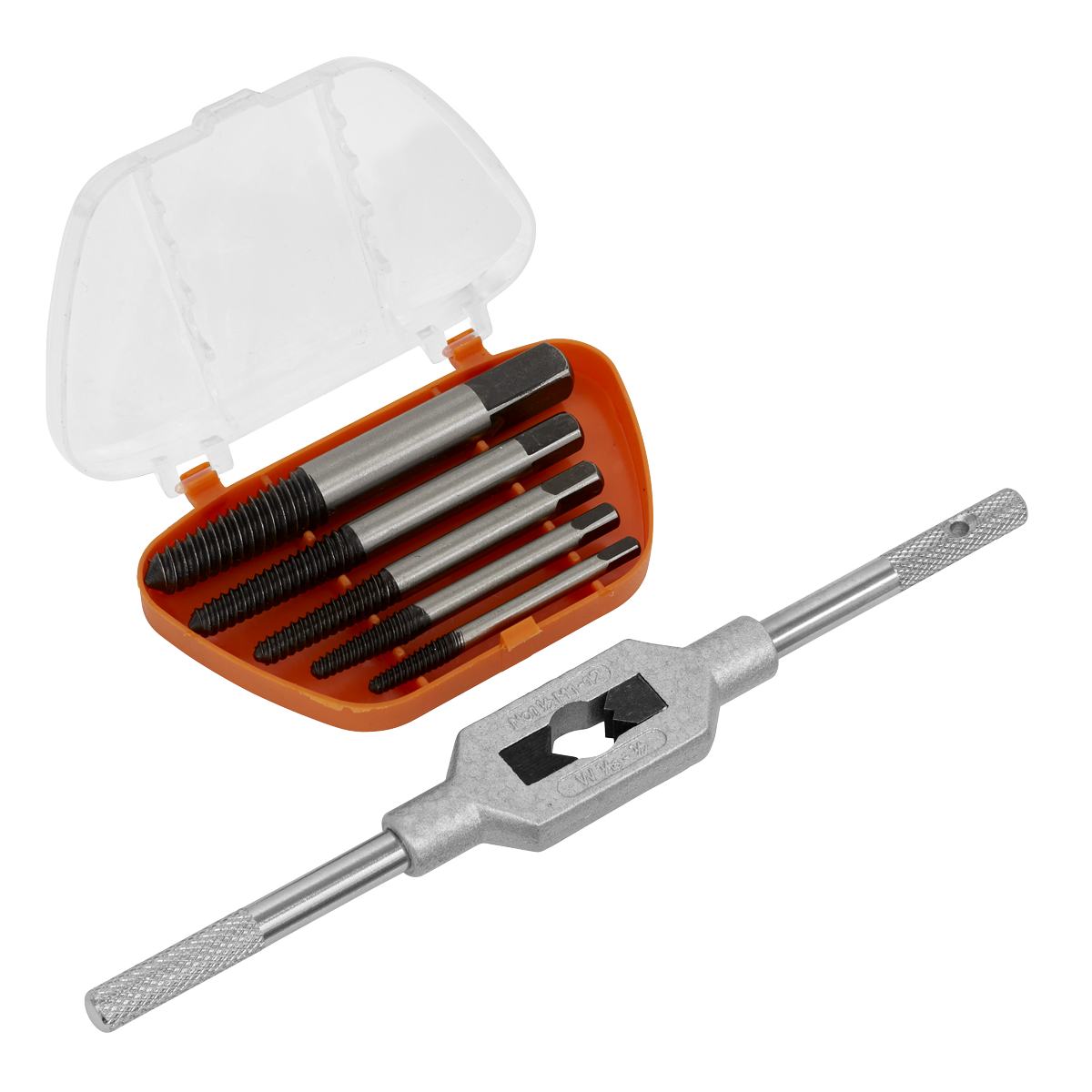 Sealey 6pc Helix Type Screw Extractor Set with Tap Wrench AK721