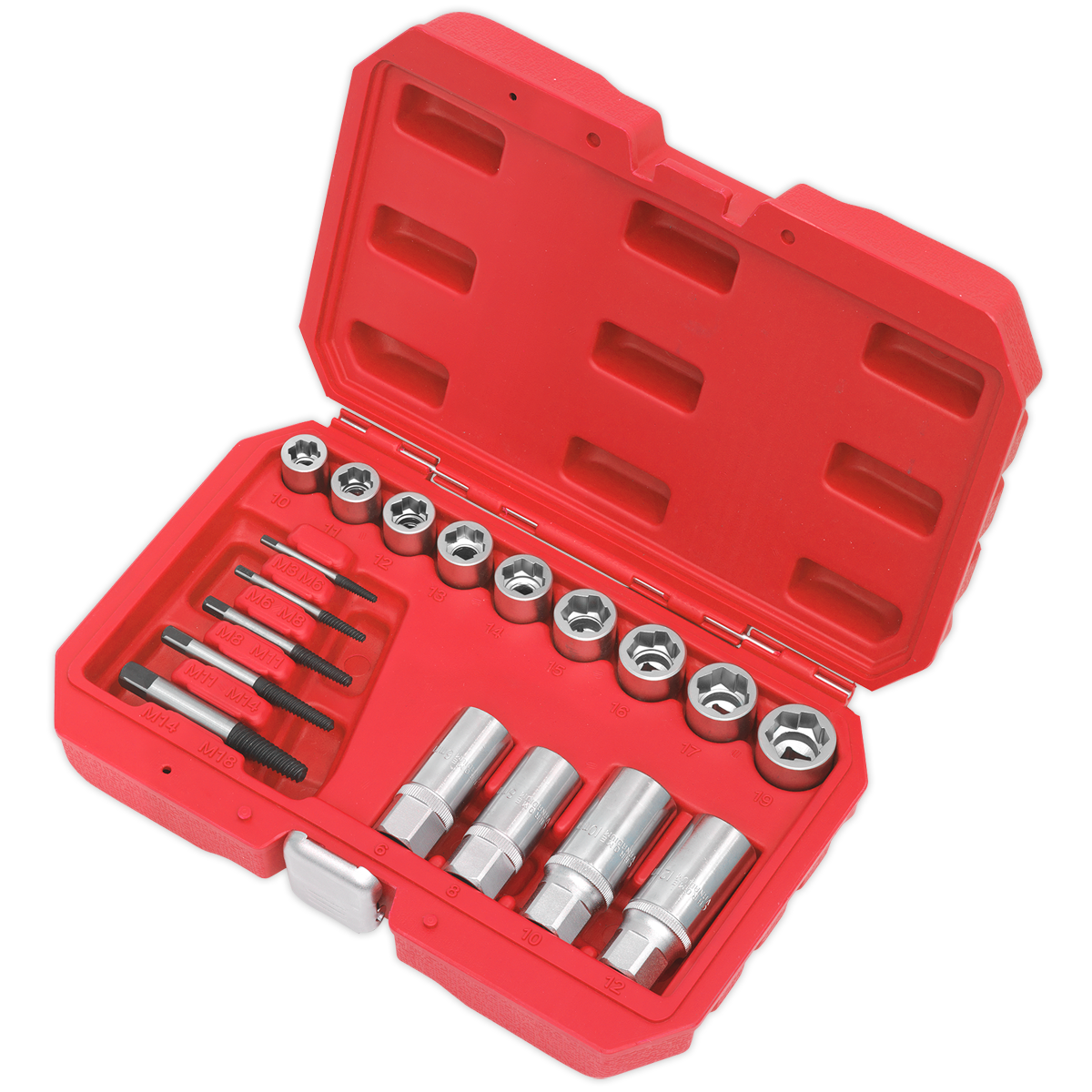 Sealey 18pc Bolt, Stud & Screw Extractor Set AK751