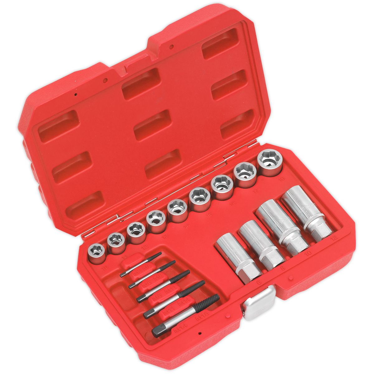 Sealey 18pc Bolt, Stud & Screw Extractor Set AK751