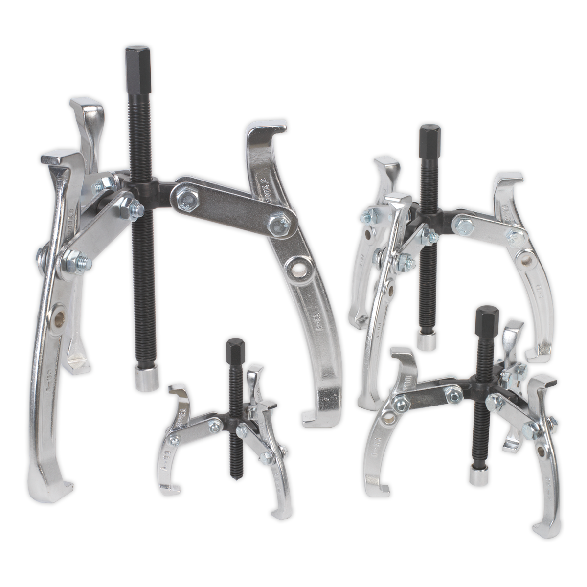 Sealey 4pc Triple Leg Gear Reversible Puller Set AK79