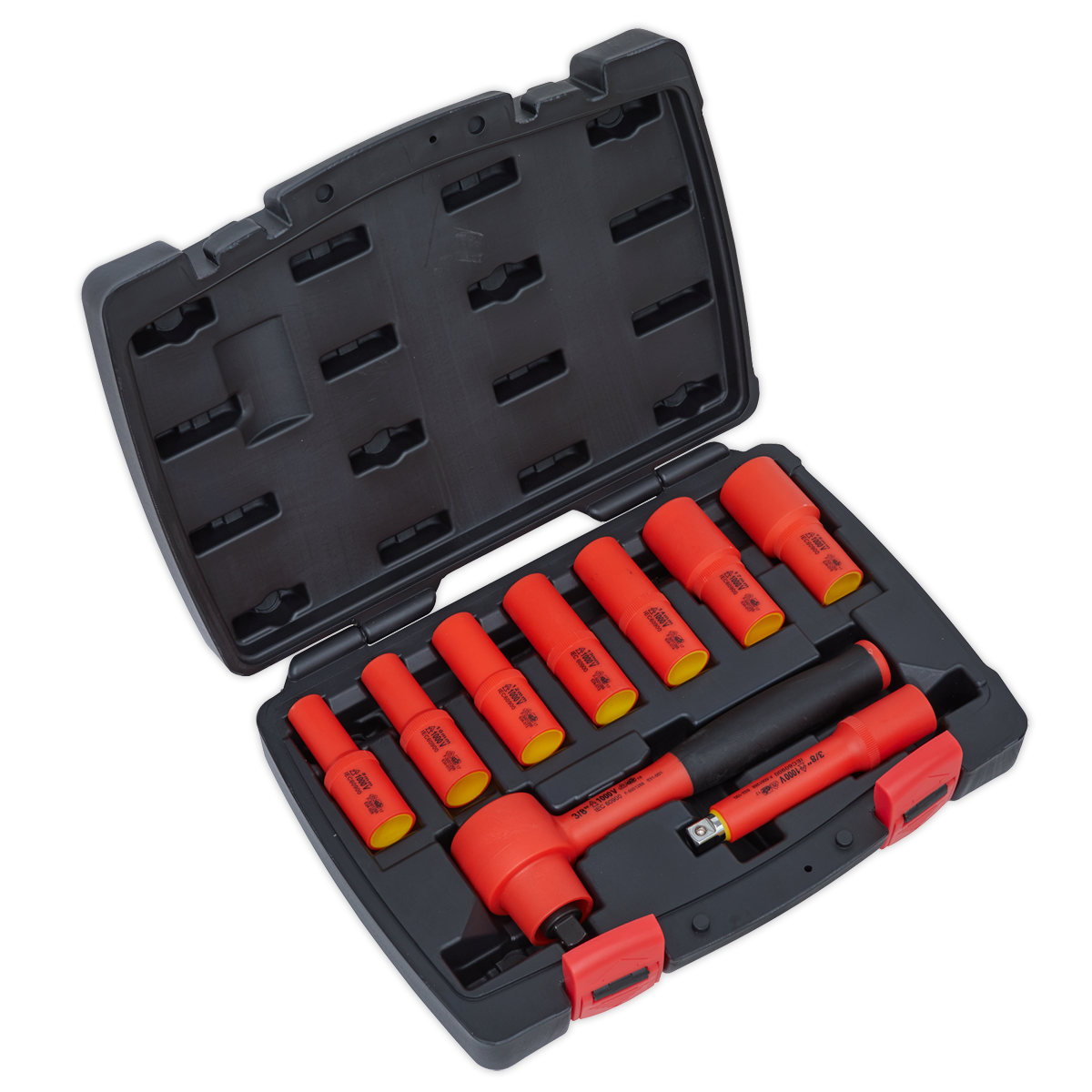 Sealey 9pc 3/8"Sq Drive Insulated Socket Set - VDE Approved AK7942