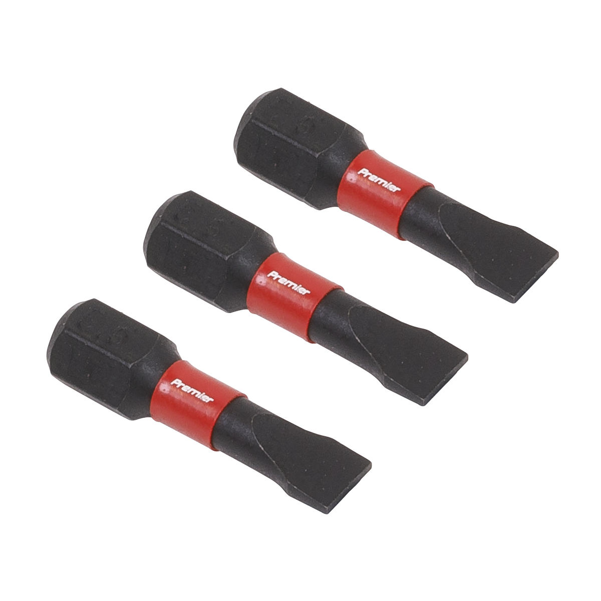 Sealey 3pc 25mm Slotted 5.5mm Impact Power Tool Bit Set AK8202