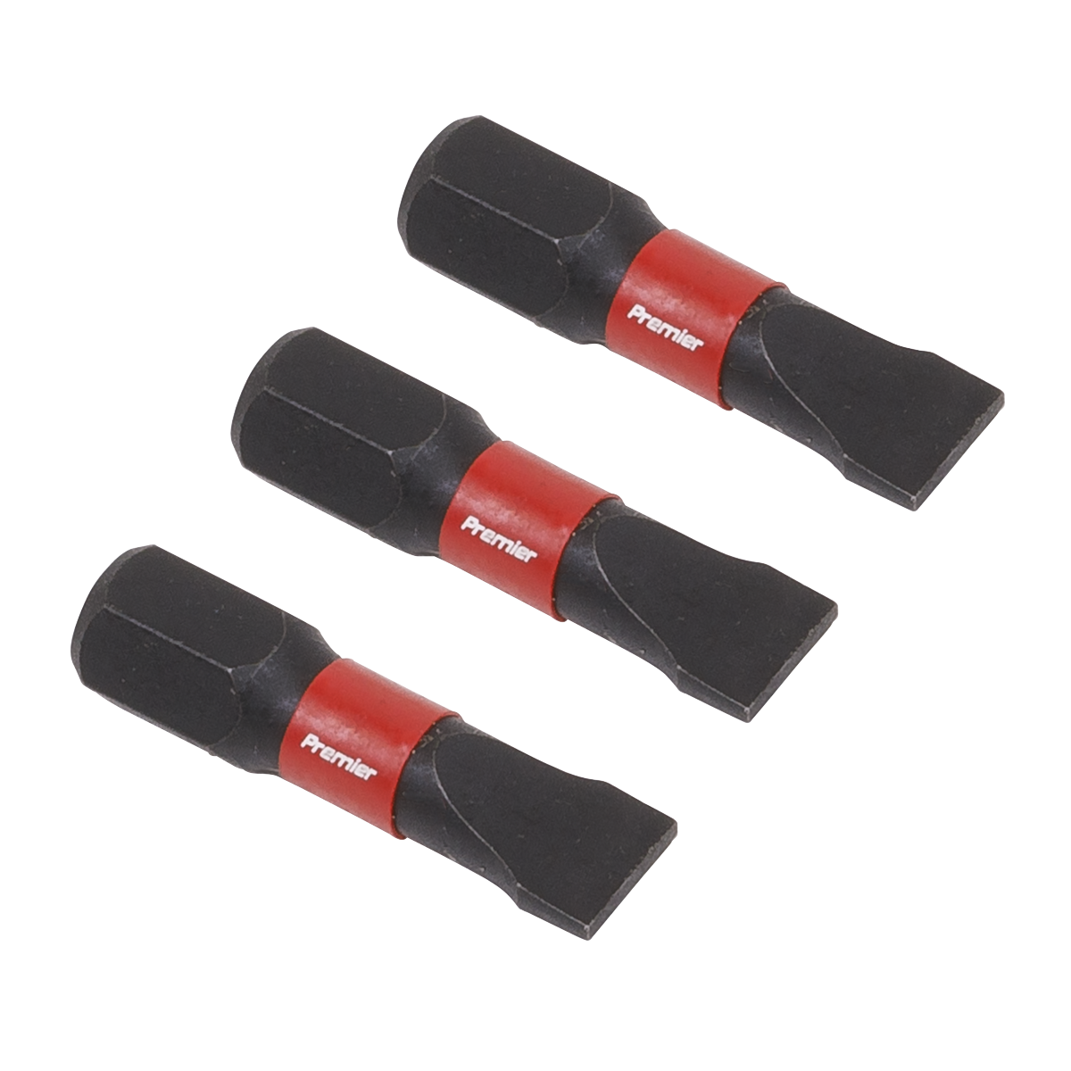 Sealey 3pc 25mm Slotted 6.5mm Impact Power Tool Bit Set AK8203