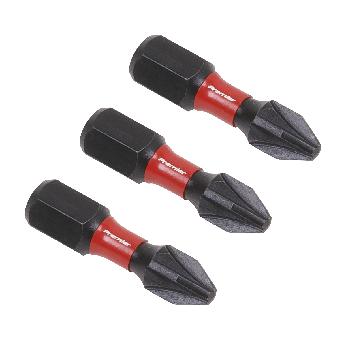 Sealey 3pc 25mm Pozi #2 Impact Power Tool Bit Set AK8208