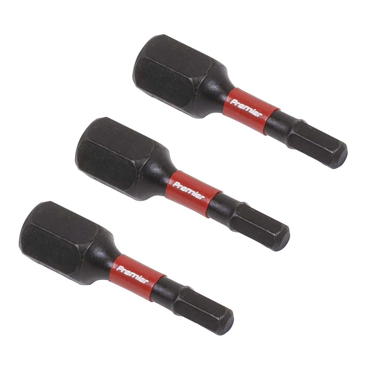 Sealey 3pc 25mm Hex 3mm Impact Power Tool Bit Set AK8211