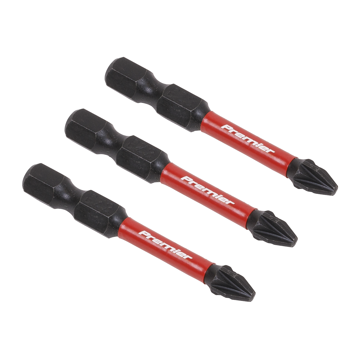 Sealey 3pc 50mm Pozi #2 Impact Power Tool Bit Set AK8233