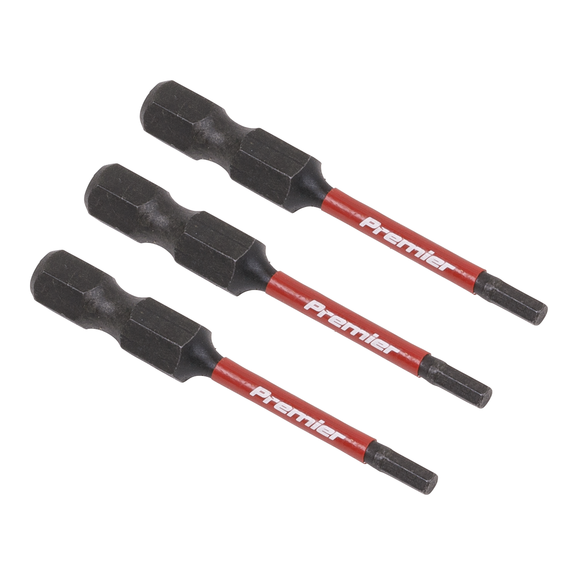 Sealey 3pc 50mm Hex 2.5mm Impact Power Tool Bit Set AK8235