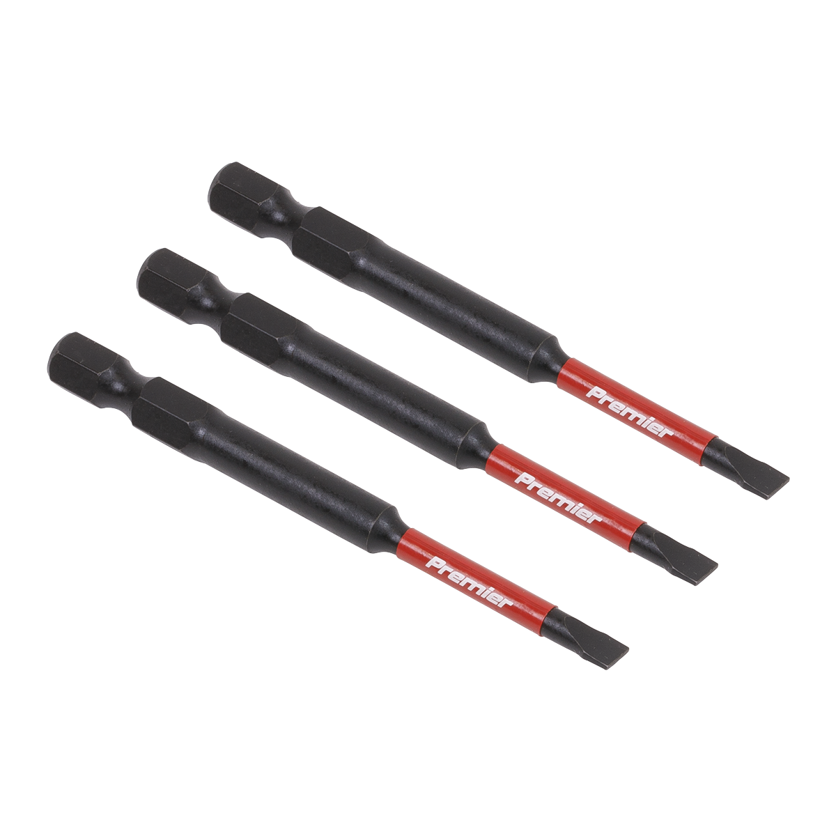 Sealey 3pc 75mm Slotted 4.5mm Impact Power Tool Bit Set AK8251